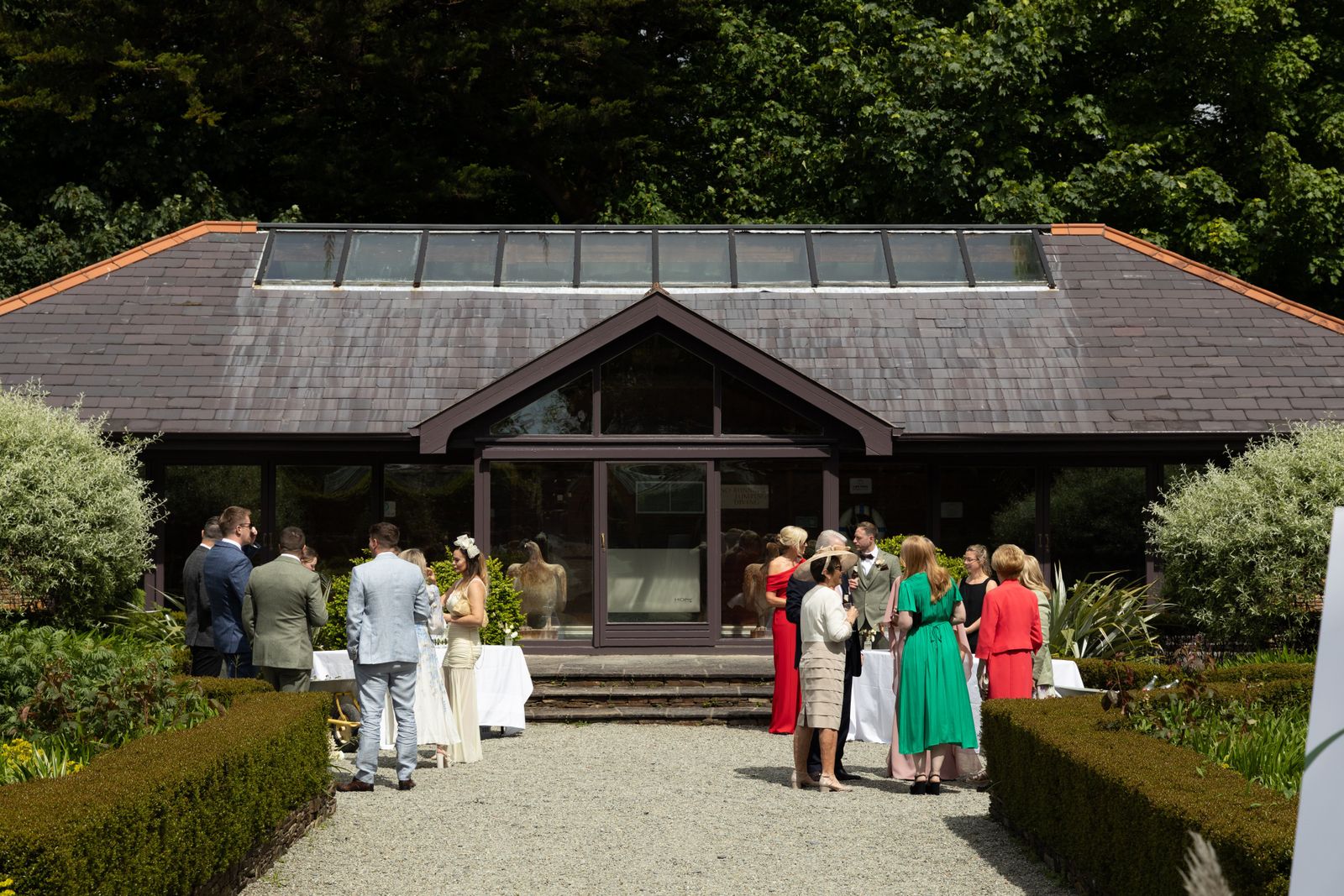 A ceremony under the trees on the island